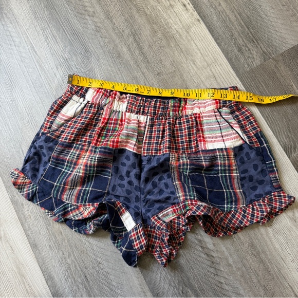 Aerie Patchwork Flannel Plaid Pajama Shorts Small Lounge Comfy Pockets - Picture 9 of 11